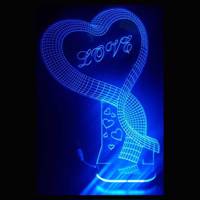 چراغ خواب سه بعدی هفت رنگ کد pb_009