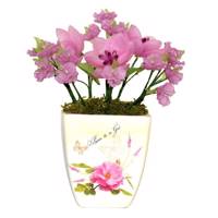 گلدان سرامیکی و گل های کریستال سی دا مدل CR01129d Sida CR01129d Crystal Flower and Ceramic Pot