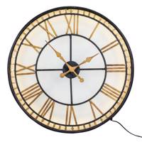 ساعت دیواری مک گوان رادرفورد مدل Black and Gold Back Lit Glass Westminster - McGowanRutherford Black and Gold Back Lit Glass Westminster Wall Clock