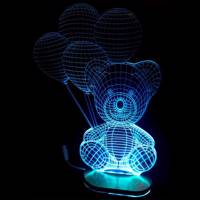 چراغ خواب سه بعدی هفت رنگ کد pb_0026