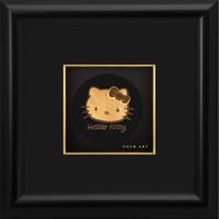 تابلوی طلاکوب زرسام طرح کیتی سایز 25 × 25 سانتی متر Zarsam Kitty Golden Tableau Size 25 x 25 cm