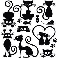 استیکر سالسو طرح Black Cat Salso Black Cat Sticker