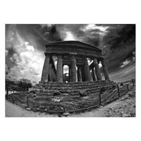 تابلو شاسی ونسونی طرح Ancient Structure سایز 50x70 سانتی متر Wensoni Ancient Structure Chassis Size 50 x 70 Cm