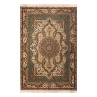 فرش ماشینی کتیبه طرح سالاری کد FR117 زمینه گردویی