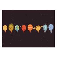 تابلوی ونسونی طرح Fancy Solar System سایز 50x70 Wensoni Fancy Solar System Chassis 50x70