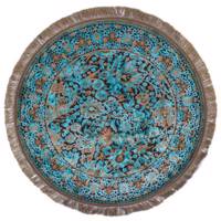 فرش ماشینی عرش طرح بهراد دایره زمینه آبی