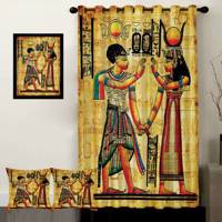 پرده رنس مدل S1-41110 به همراه تابلو و کوسن Rence S1-41110 Curtain with Tableau and Cushion