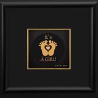 تابلوی طلاکوب زرسام طرح Baby Gir سایز 25 × 25سانتی متر Zarsam Baby Gir Golden Tableau Size 25 x 25 cm