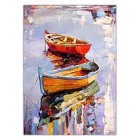 تابلو شاسی ونسونی طرحBoats Painting سایز 50x70 سانتی متر Wensoni Boats Painting Chassis Size 50 x 70 Cm