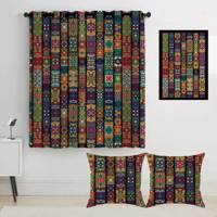 پرده رنس مدل S2-41075 به همراه تابلو و کوسن Rence S2-41075 Curtain with Tableau and Cushion