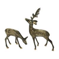 مجسمه برنجی جام هنر مدل آهو و گوزن کد 114005005