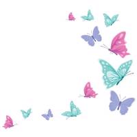 استیکر سالسو طرح پروانه های رنگی - Salso Color Butterflys Sticker