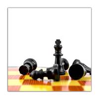 تابلو دیواری چوبی دکوگراف مدل King کد 403 سایز 30x30 سانتی متر