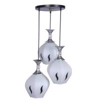 چراغ آویز سهیل مدل Silver سه شعله - Soheil Silver Three Branches Hanging Light