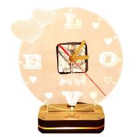 ساعت و شبخواب رومیزی نورا مدل LOVE Noura LOVE light night table clock