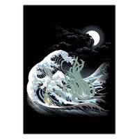 تابلو شاسی ونسونی طرح Wave Of Kanagawa سایز 30 × 40 Wensoni Wave Of Kanagawa Chassis 40 x 30