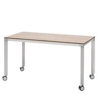 میز چرخ دار فرآذین مدل FED SP4 02 بلوطی روشن Farazin FED SP4 02 Light Oak Wheeled Desk