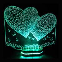 چراغ خواب سه بعدی هفت رنگ کد pb_008