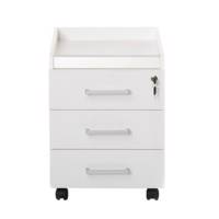 کمد اداری چرخ دار فرآذین مدل FAD-100 سفید Farazin FAD-100 White Wheeled Cupboard