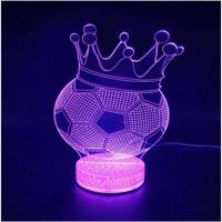 چراغ خواب سه بعدی سحاب مدل توپ تاج دار هفت رنگ