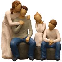 مجسمه امین کامپوزیت مدل Family Grouping کد 545 بسته دو عددی Amin Composite Family Grouping 545 Statue Pack Of 2