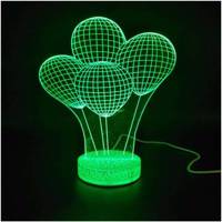 چراغ خواب سه بعدی سحاب مدل بادکنک هفت رنگ