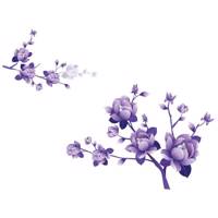 استیکر سالسو طرح violet blossom - Salso violet blossom Sticker