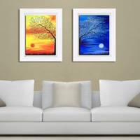 تابلو 2 تکه گالری آفتاب کد TA5504-W