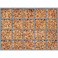 کاغذ دیواری 4 تکه 1وال مدل Logs-002 1Wall Logs-002 Wallpaper Giant