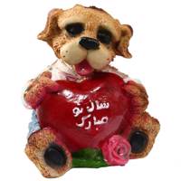 مجسمه سگ طرح قلب دار کد 020020049