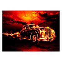 تابلو شاسی ونسونی طرح Fire Car سایز 50x70 سانتی متر Wensoni Fire Car Chassis Size 50 x 70 Cm