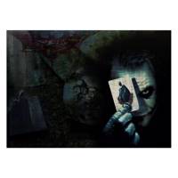 تابلو شاسی ونسونی طرح Batman in Joker Card سایز 50 × 70 Wensoni Batman in Joker Card Chassis Size 50 x 70