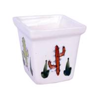 گلدان سرامیکی ژینورا طرح C2 مدل کاکتوس سایز متوسط Gynura C2 Cactus Ceramic Flower Pot Size Medium