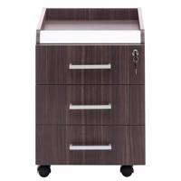 کمد اداری چرخ دار فرآذین مدل FAD-100 بلوطی تیره Farazin FAD-100 Dark Oak Wheeled Cupboard