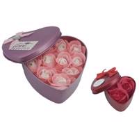 گل کادویی صابونی 12تایی مدل LOve به همراه یک جعبه گل صابونی 3 عددی