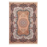 فرش ماشینی دربار طرح آسمان کد FR21 زمینه گردویی