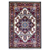 فرش ماشینی سهند کد B045.5J طرح هریس زمینه کرم - Sahand Model Heris Mechine Made Carpet Code B045.5J Cream