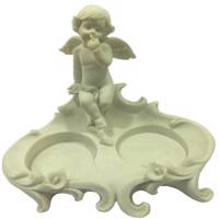 مجسمه رزین مدل فرشته سفید