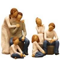 مجسمه امین کامپوزیت مدل Family Grouping کد 516 بسته 4 عددی - Amin Composite Family Grouping 516 Statue Pack Of 4