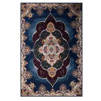 فرش ماشینی خاطره کویر کاشان طرح پانیذ ابی کد0461