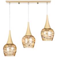 چراغ آویز چشمه نور 3 شعله کدG550/3H-CR - Cheshmeh Noor G550/3H-CR Three Flame Hanging Lamp