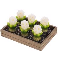 شمع هارمونی مدل گل سنبل N10136 بسته 6 عددی Harmony Hyacinth N10136 Candle Pack of 6