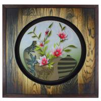 تابلو شیانچی طرح گل و گلدان کد 070064