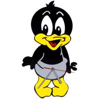 ساعت دیواری کودک دکوپدیده مدل جوجه اردک DecoPadideh Duckling clock