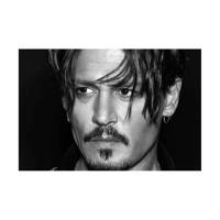 تابلو شاسی چوبی نوین نقش طرح جانی دپ 02 - Novinnaghsh Wooden Chassis Johnny Depp 02