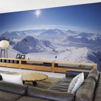 کاغذ دیواری 1وال مدل چشم انداز کوه 1Wall Giant Mural Mountain Scene Wallpaper