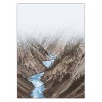 تابلو شاسی ونسونی طرح Stream Valley سایز 50x70 سانتی متر Wensoni Stream Valley Chassis Size 50 x 70 Cm