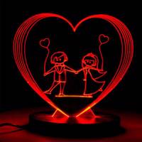 چراغ خواب سه بعدی سهیل مدل قلب Soheil Heart 3D Night Light