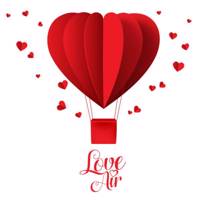 استیکر دیواری سه بعدی ژیوار طرح بالن عشق Zhivar Love Balloon 3D Wall Sticker