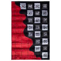 فرش ماشینی استقلال طرح شگی کد 020 زمینه مشکی